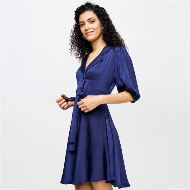 Women Solid A-line Dress