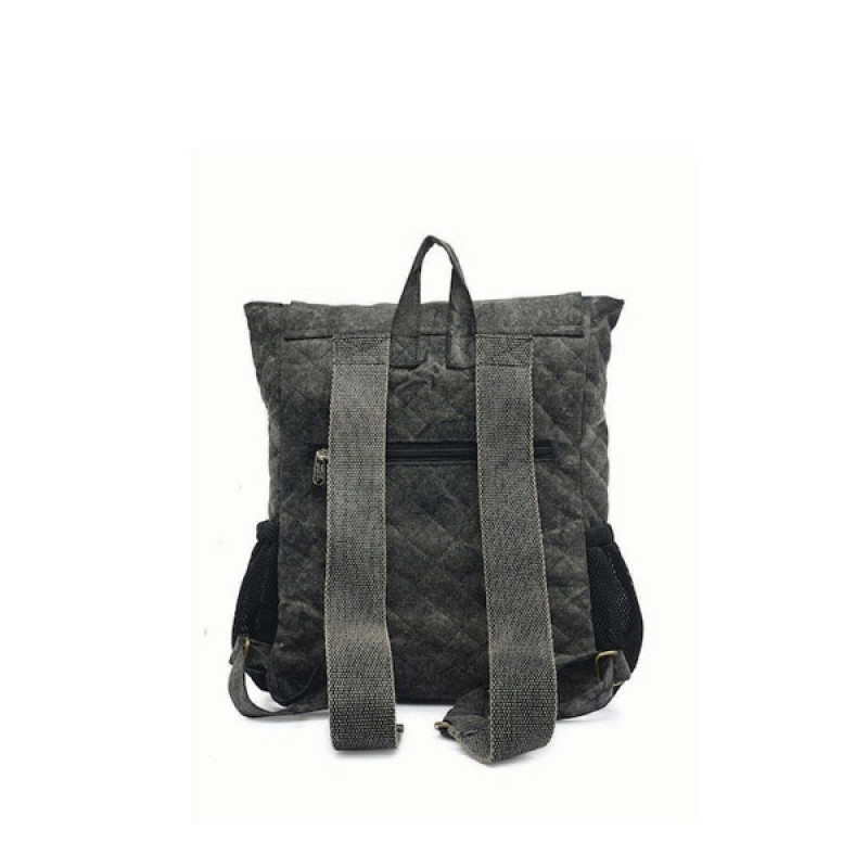 Unisex Charcoal Textured Travel Laptop Backpack