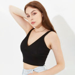 Black Crepe Crop Top